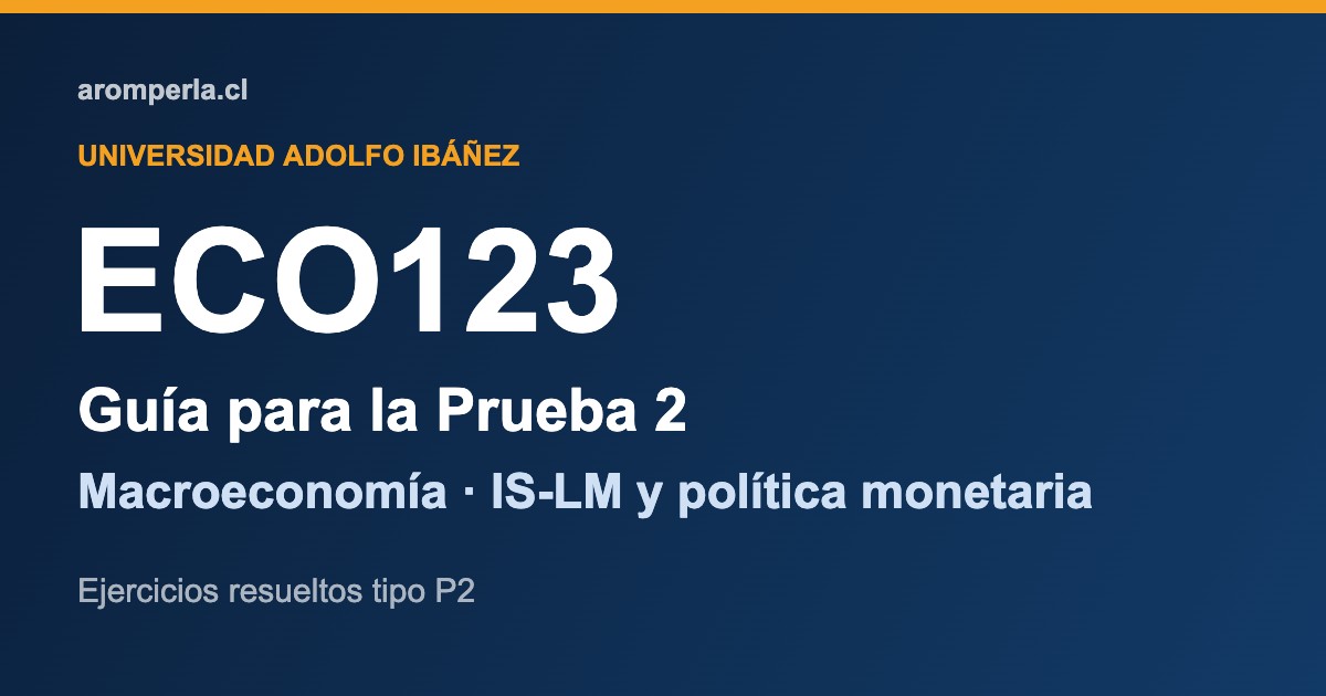 ECO123 UAI: la guía para la Prueba 2 de Macroeconomía