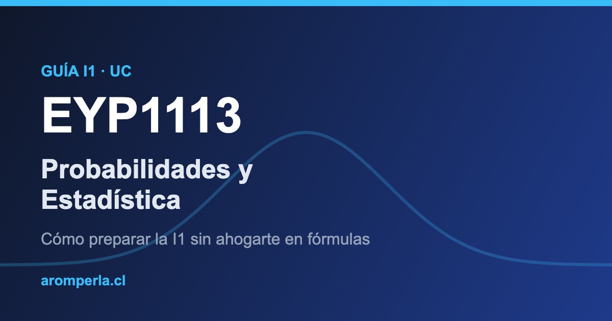 Guía I1 EYP1113 Probabilidades y Estadística UC