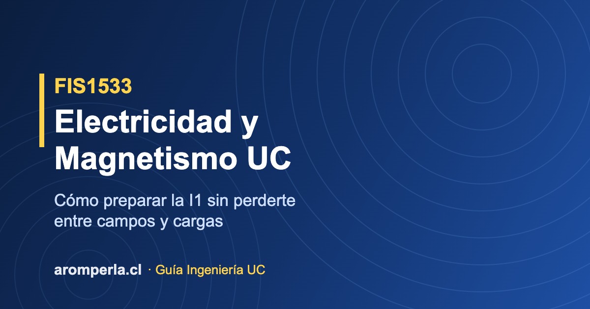 Guía I1 de Electricidad y Magnetismo FIS1533 en Ingeniería UC
