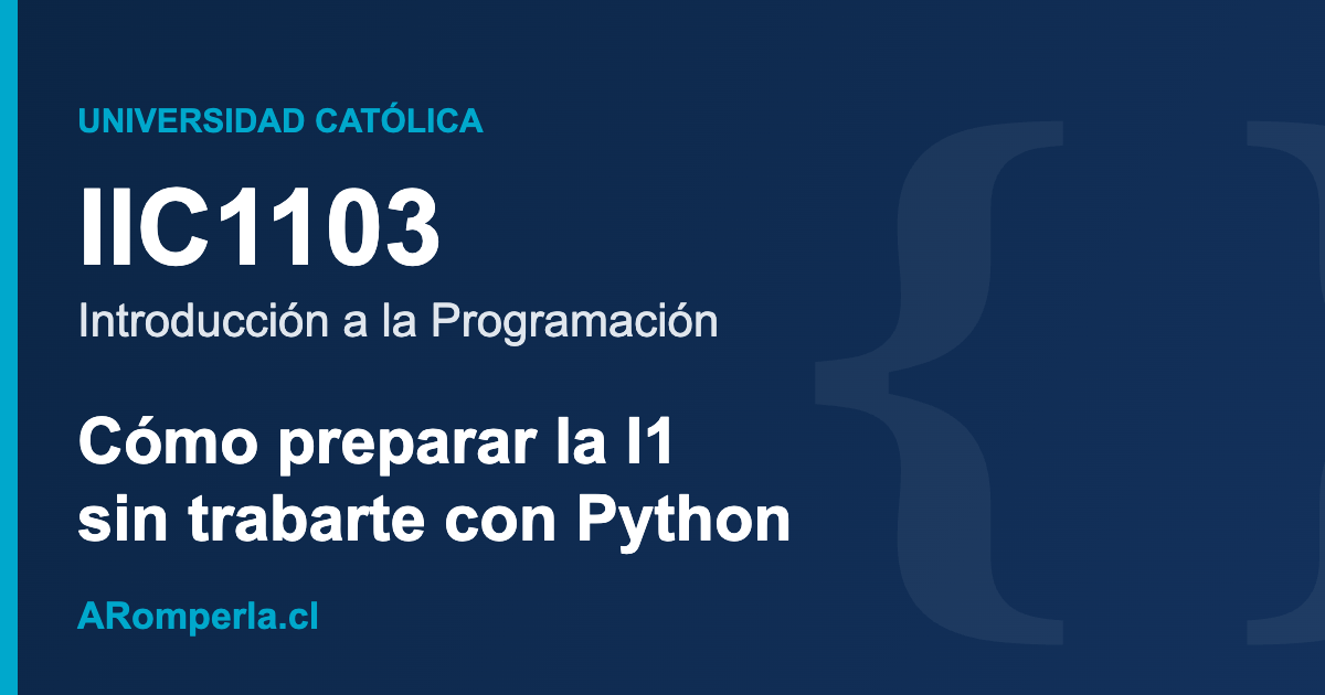 Guía I1 IIC1103 Introducción a la Programación UC