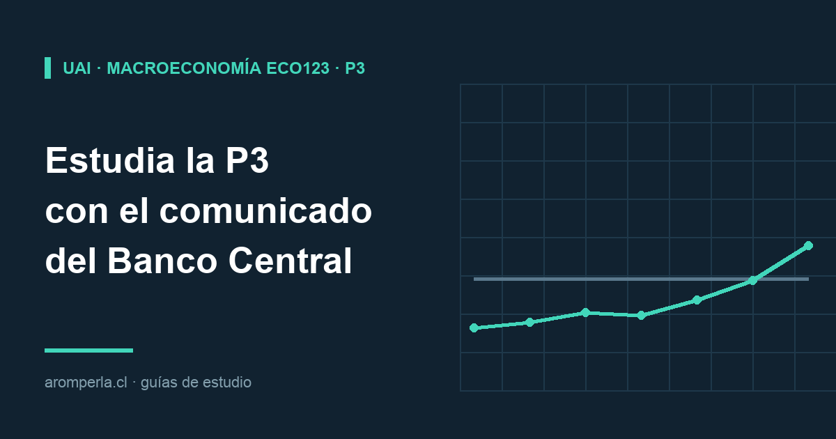 ECO123 UAI: estudia la P3 con el comunicado del Banco Central